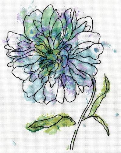 Набір для вишивки хрестиком Blue Floral Design Works 2971