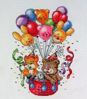 Набір для вишивки Повітряні кульки, Леді 01080