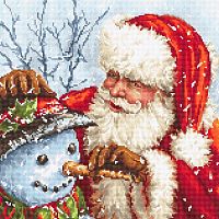 Набір для вишивки хрестиком Santa Claus and Snowman Letistitch LETI 919