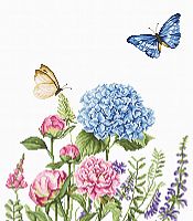 Набір для вишивки хрестиком Літні квіти та метелики, Luca-S BA2360