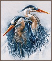 Набор для вышивки крестом Great blue herons (Большие голубые цапли) Lanarte PN-0185890