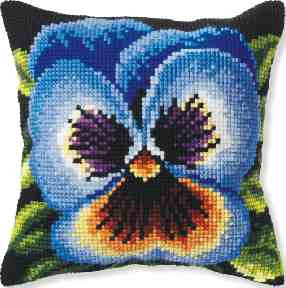 Набор для вышивки подушки Фиалка Виттрока Orchidea 9245