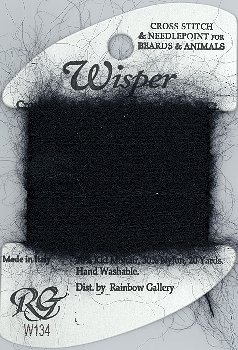 Нитка Wisper Rainbow Gallery W134, темно-синя