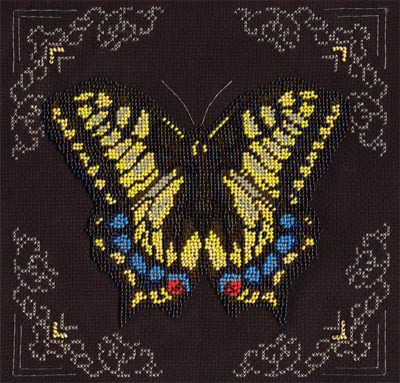 Желтая бабочка, набор для вышивки Кларт, 8-114