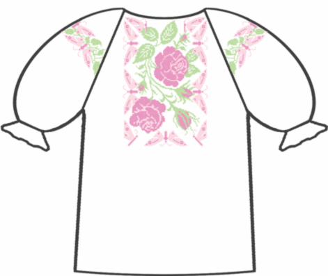 Сорочка с коротким рукавом для девочки, 32 размер фото 2