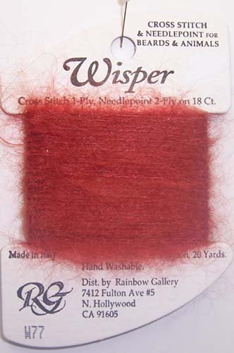 Нитка Wisper Rainbow Gallery W77, червонувато-коричнева
