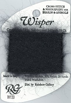 Нитка Wisper Rainbow Gallery W130, вугілля