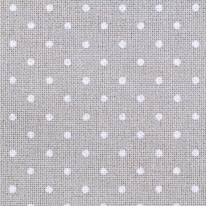 Ткань равномерная 32 ct Murano Petit Point метраж, серая с точками, Zweigart 3984/7349