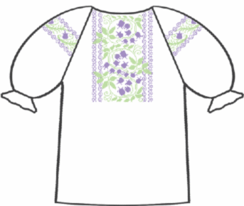 Сорочка с коротким рукавом для девочки, 32 размер