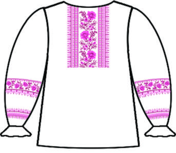 Сорочка с длинным рукавом для девочки, 28 размер