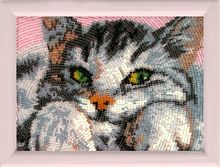 Котенок, ткань с рисунком для вышивки бисером Butterfly 946