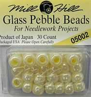05002 бисер Mill Hill, 3/0 Yellow Creme Pebble Glass Beads
