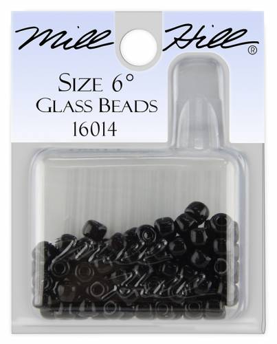 16014 бисер Mill Hill, 6/0 Black Glass Beads фото 3