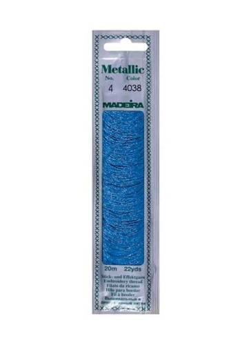 4038 муліне металлік Madeira #4, синє фото 2
