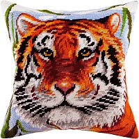 Набор для вышивки подушки полукрестом Тигр Чарівниця V-75