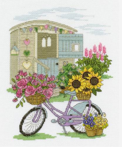 Набор для вышивки крестом Flowery Bicycle DMC BK1549
