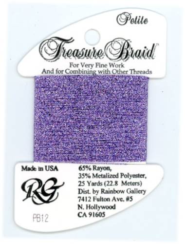 PB12 Нитка Treasure Braid Petite Rainbow Gallery Lavender
