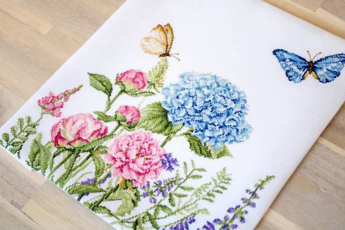 Набір для вишивки хрестиком Літні квіти та метелики, Luca-S BA2360 фото 3