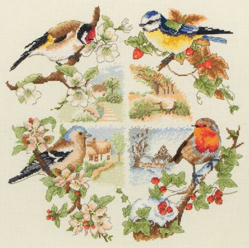 Набор для вышивки крестиком Birds and Seasons Anchor PCE880