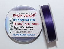 2632 Нить для бисера Tytan 100, фиолетово-баклажанный