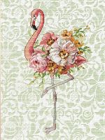 Набор для вышивки крестиком Floral Flamingo Dimensions 70-35409