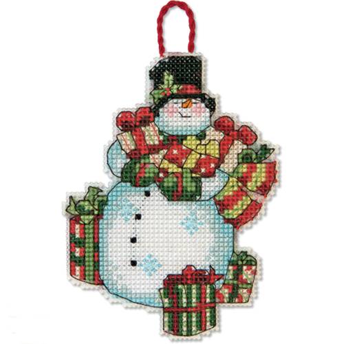 Набір для вишивки хрестиком Snowman Ornament Dimensions 70-08896