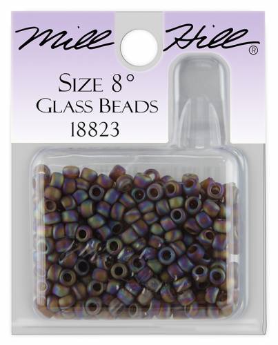 18823 бисер Mill Hill, 8/0 Frosted Opal Smokey Topaz Glass Beads фото 3