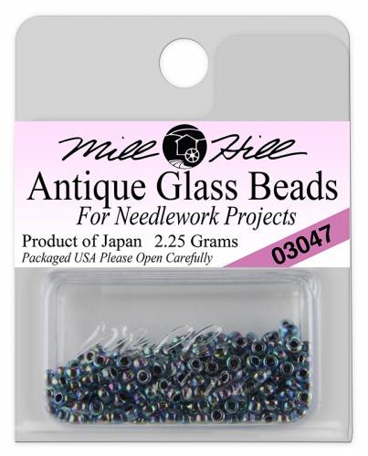 03047 бисер Mill Hill, 11/0 Blue Iris Antique Glass Beads фото 3