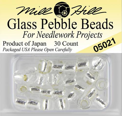 05021 бисер Mill Hill, 3/0 Silver Pebble Glass Beads фото 3
