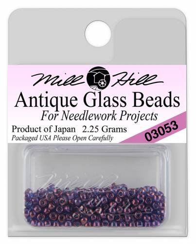 03053 бисер Mill Hill, 11/0 Purple Passion Antique Glass Beads фото 3