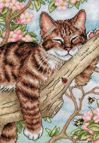 Набір для вишивки хрестиком Napping Kitten Dimensions 65090
