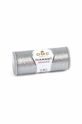 G415 нитка металік DMC Diamant Grande, срібло фото 2