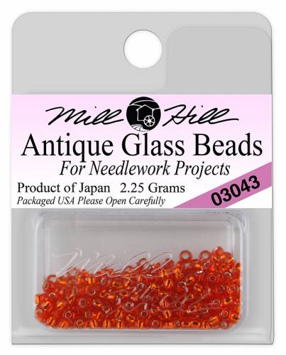 03043 бисер Mill Hill, 11/0 Oriental Red Antique Glass Beads фото 3