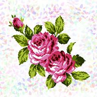 Водорозчинний флізелін із малюнком Букет троянд Confetti К-304