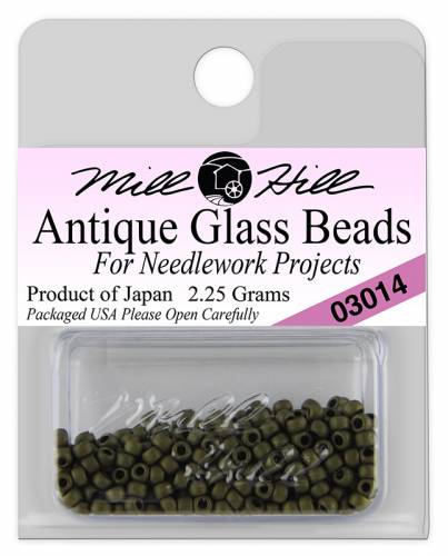03014 бисер Mill Hill, 11/0 Matte Olive Antique Glass Beads фото 3