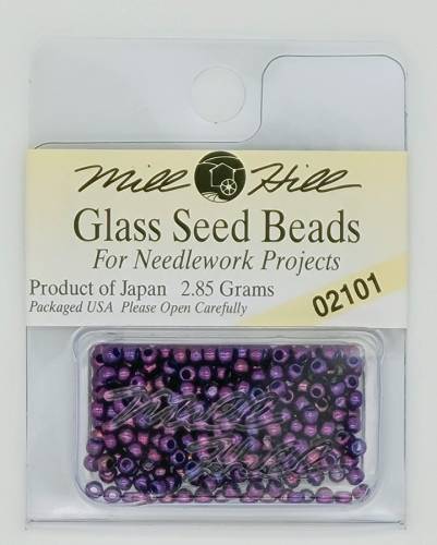 02101 бисер Mill Hill, 11/0 Purple Glass Beads фото 2