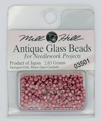 03501 бисер Mill Hill, 11/0 Satin Blush Antique Glass Beads фото 2