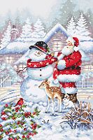 Набір для вишивки хрестиком Snowman and Santa Letistitch L8015