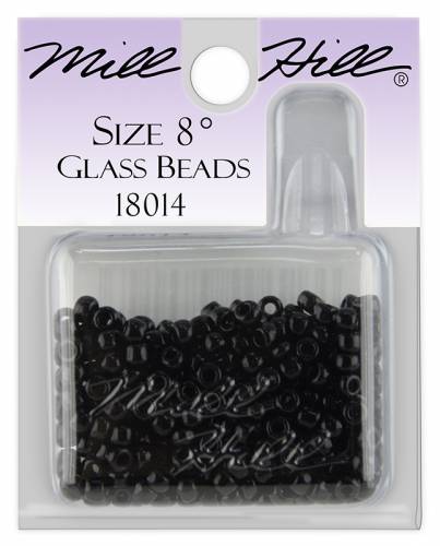 18014 бисер Mill Hill, 8/0 Black Glass Beads фото 3