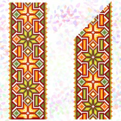 Водорастворимый флизелин с рисунком Гуцульский орнамент Confetti К-267