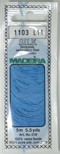 1103 шовкове муліне Madeira Silk Mid Sky Blue фото 2
