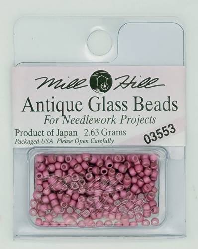 03553 бисер Mill Hill, 11/0 Satin Old Rose Antique Glass Beads фото 2