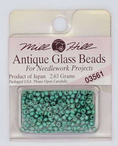 03561 бисер Mill Hill, 11/0 Satin Ice Green Antique Glass Beads фото 2