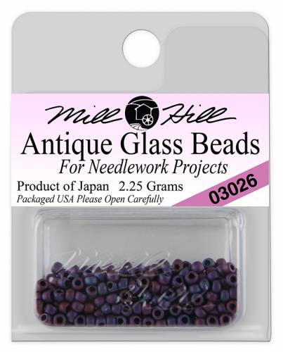 03026 бисер Mill Hill, 11/0 Wild Blueberry Antique Glass Beads фото 3