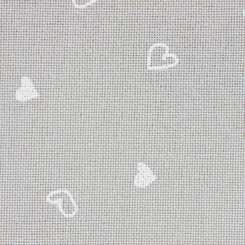 Ткань равномерная 32 ct Murano Petit Coeur метраж, серая с сердцами, Zweigart 3984/7409 фото 3