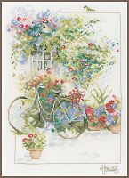 Набор для вышивки крестиком Lanarte Flowers & bicycle (PN-0168447)