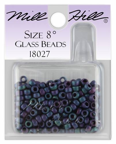 18027 бисер Mill Hill, 8/0 Caspian Blue Glass Beads фото 3