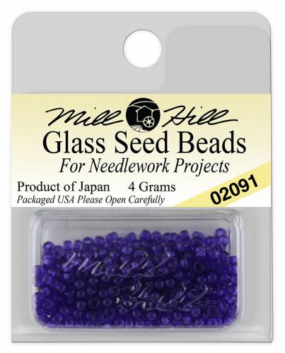 02091 бисер Mill Hill, 11/0 Purple Blue Glass Beads фото 3