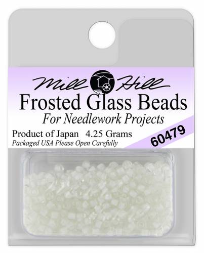 60479 бисер Mill Hill, 11/0 White Frosted Seed Beads фото 2