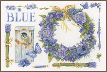 Lavender Wreath (Лавандовый венок), набор для вышивки крестом, Lanarte PN-0149993